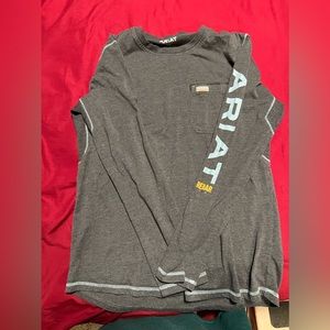 Ariat Womens Long Sleeve Tee Rebar Grey Medium